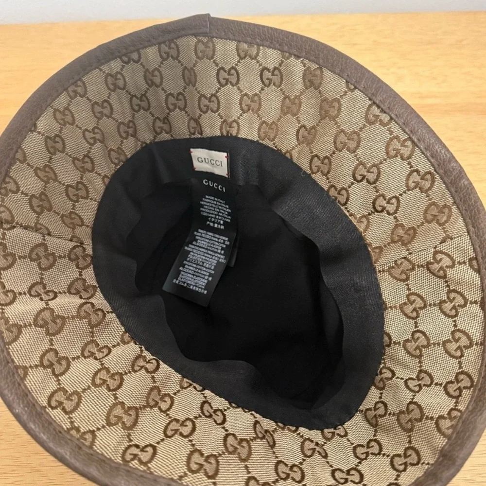 Beige Monogram Wide Brim Hat - Picture 3 of 3